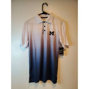 Colosseum University Of Michigan Wolverines Polo Shirt Button Mens Small NWT NEW